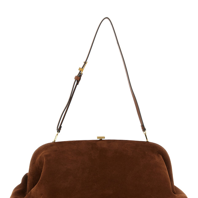 Alberta Ferretti Brown Leather Clutch Bag