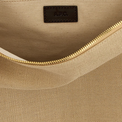 A.P.C. Beige Cotton Shoulder Bag
