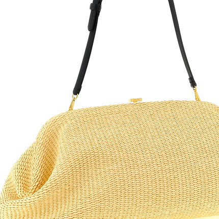 Alberta Ferretti Beige Viscose Clutch Bag