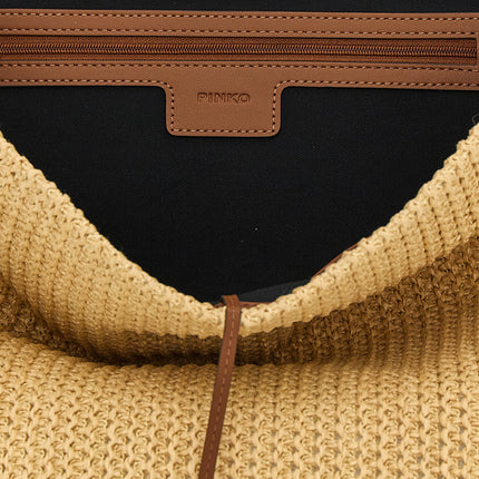 PINKO Beige Cowhide Shoulder Bag