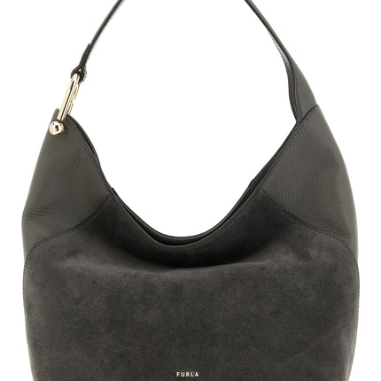 Furla Gray Calfskin Shoulder Bag