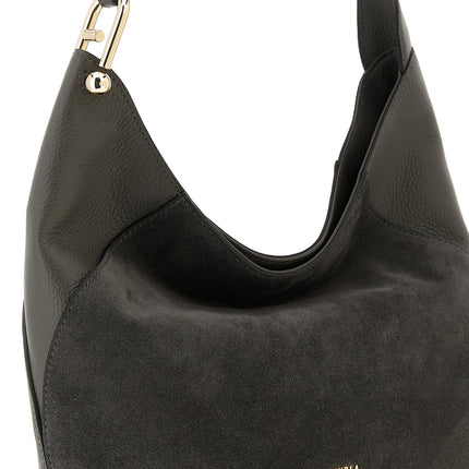Furla Gray Calfskin Shoulder Bag
