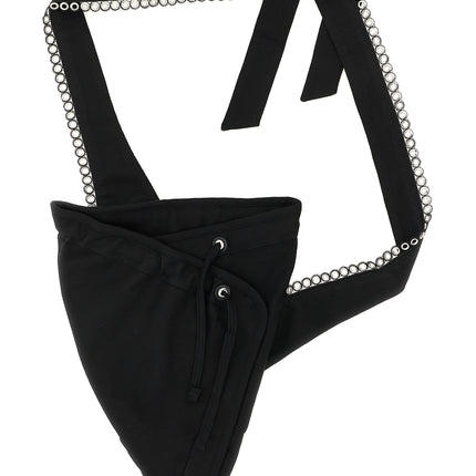 Kiko Kostadinov Black Cotton Crossbody Bag