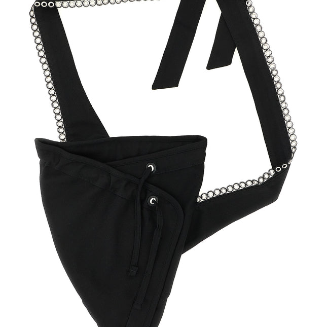 Kiko Kostadinov Black Cotton Crossbody Bag