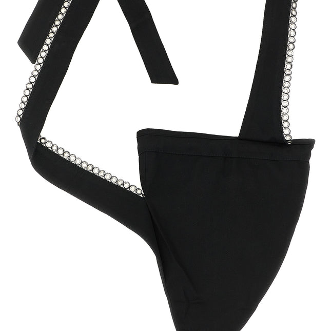 Kiko Kostadinov Black Cotton Crossbody Bag