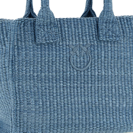 PINKO Blue Polypropylene Tote Bag