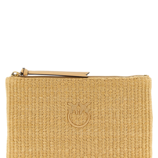 PINKO Beige Polypropylene Clutch Bag