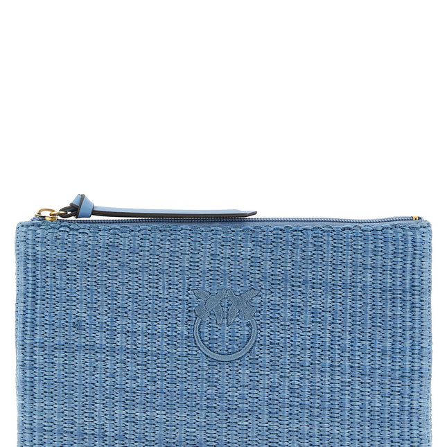 PINKO Blue Polypropylene Clutch Bag