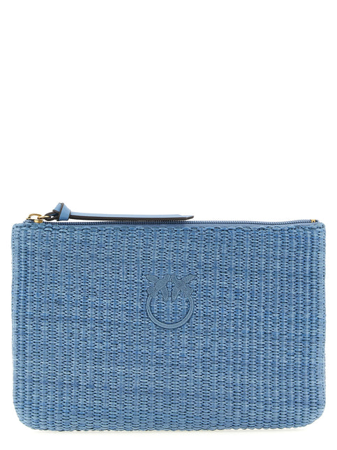 PINKO Blue Polypropylene Clutch Bag