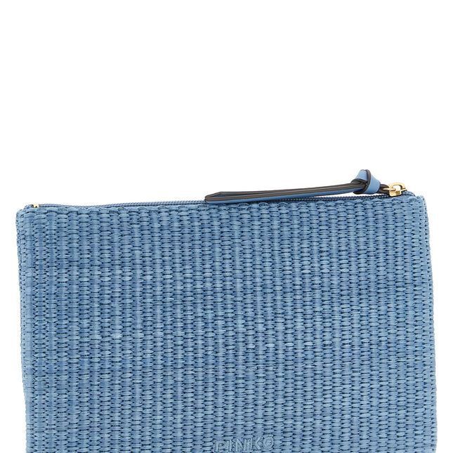 PINKO Blue Polypropylene Clutch Bag
