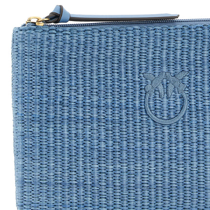 PINKO Blue Polypropylene Clutch Bag