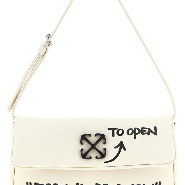 Off-White Bicolor Lamb Leather Shoulder Bag
