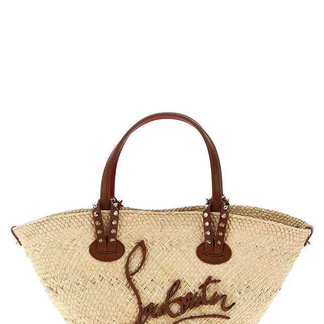 Christian Louboutin Beige Raffia Handbag