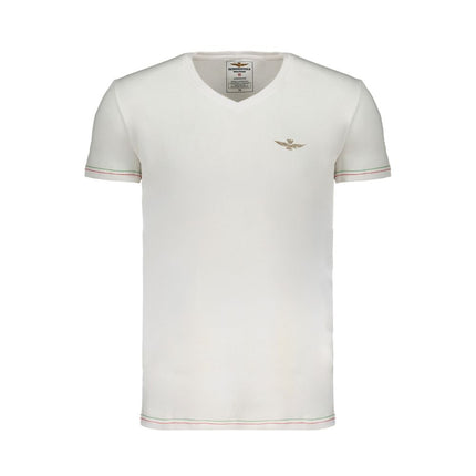 Aeronautica Militare Bianco Cotton Mens T-Shirt