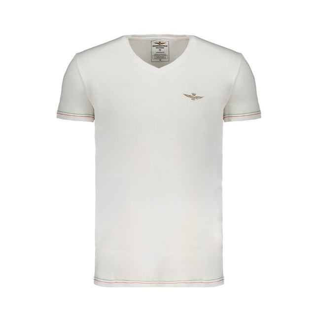 Aeronautica Militare Bianco Cotton Mens T-Shirt