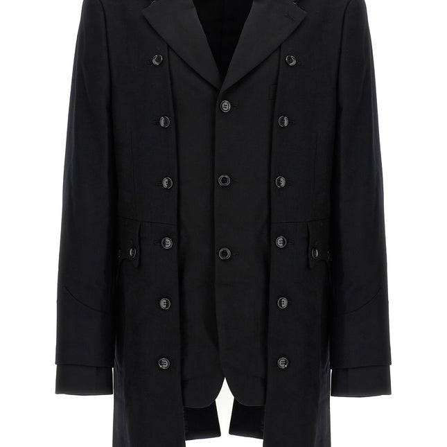 Comme Des Garçons Black Wool Coat
