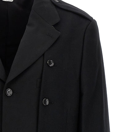 Comme Des Garçons Black Wool Coat