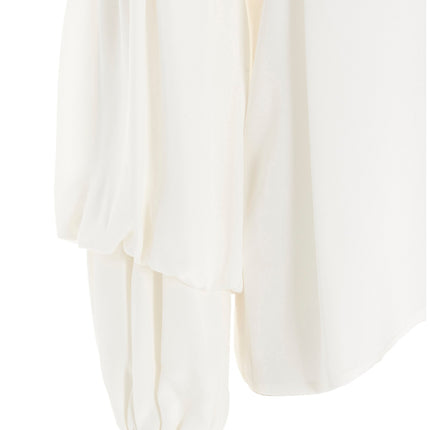 DI.LA3 PARI' White Silk Blouse