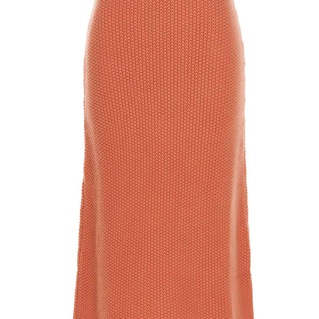 Chloé Orange Cashmere Mini Skirt