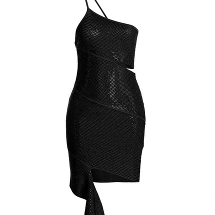 ANDREĀDAMO Black Viscose Short Dress