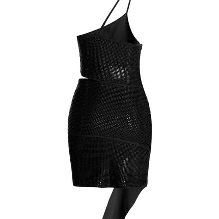 ANDREĀDAMO Black Viscose Short Dress