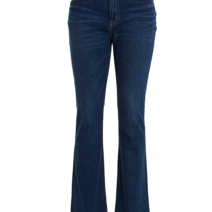 TU ES MON TRESOR Blue Cotton Flared Jeans