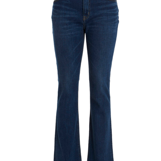 TU ES MON TRESOR Blue Cotton Flared Jeans