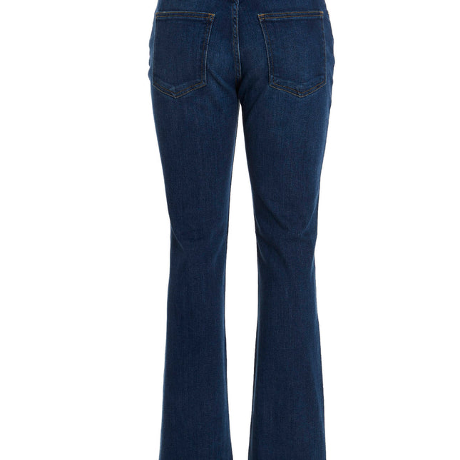 TU ES MON TRESOR Blue Cotton Flared Jeans