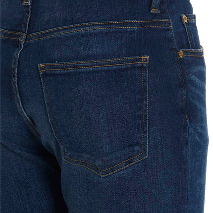 TU ES MON TRESOR Blue Cotton Flared Jeans