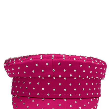RUSLAN BAGINSKIY Fuchsia Satin Fatcap Hat