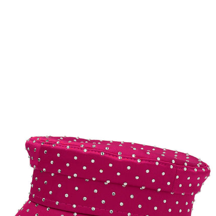 RUSLAN BAGINSKIY Fuchsia Satin Fatcap Hat
