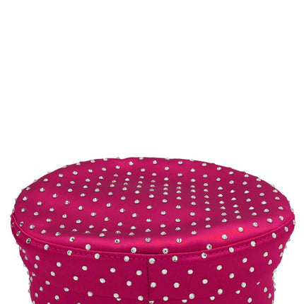 RUSLAN BAGINSKIY Fuchsia Satin Fatcap Hat