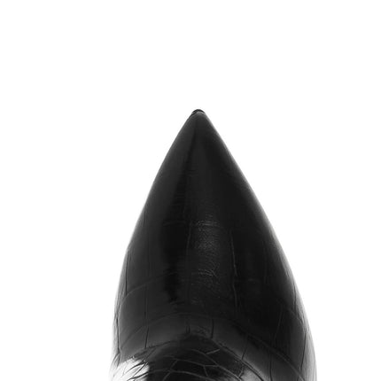 Paris Texas Black Leather Ankle Boots