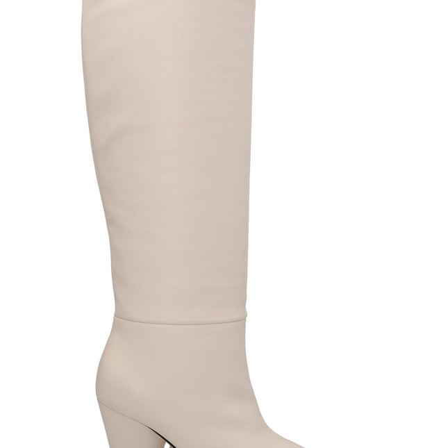 ALEVÌ White Leather Over The Knee