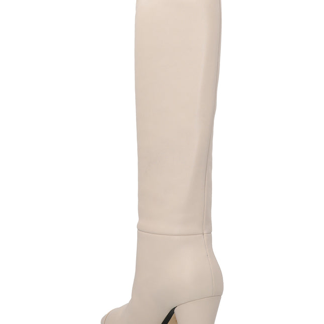 ALEVÌ White Leather Over The Knee