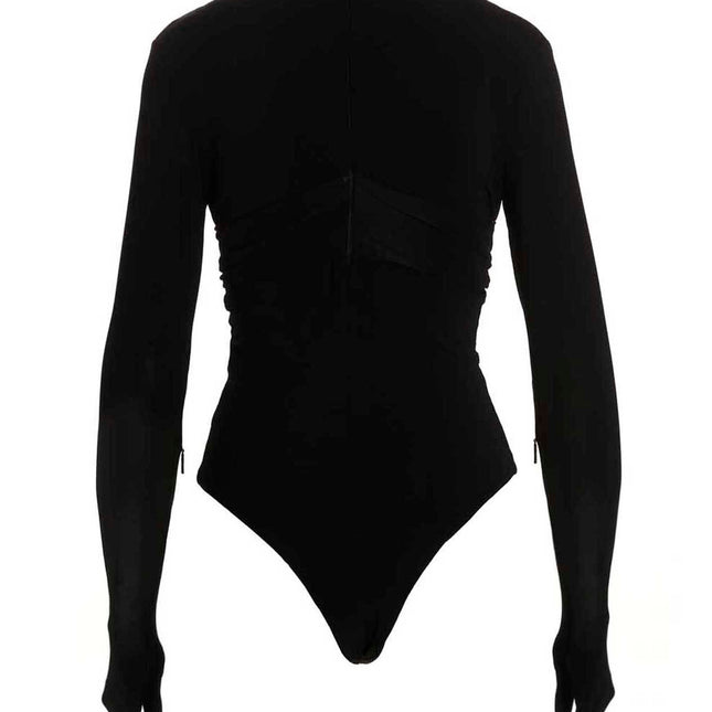 Ambush Black Viscose Bodysuit