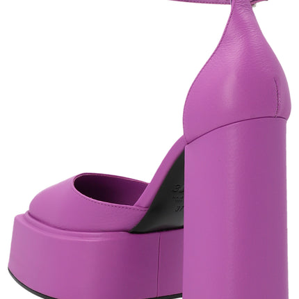 3Juin Purple Leather High Heel Pumps