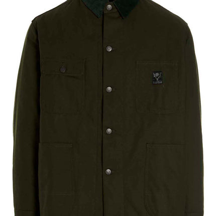 SOUTH2 WEST8 Bicolor Cotton Full-Length Jacket