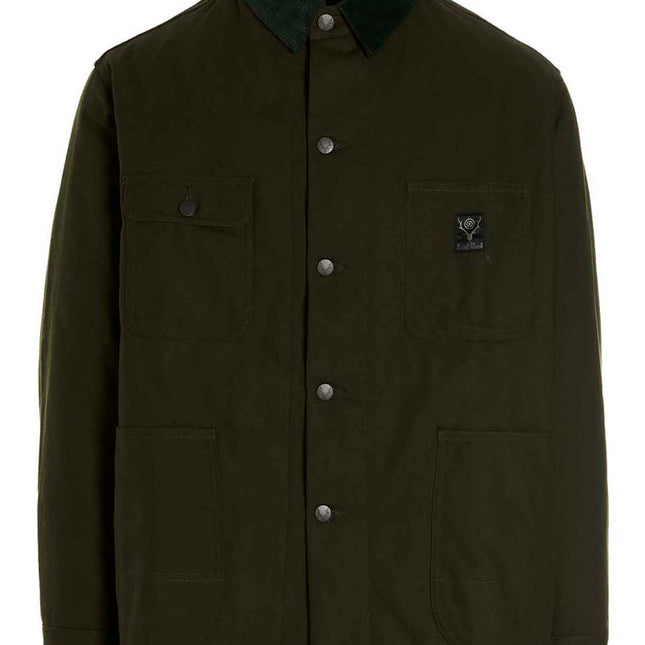SOUTH2 WEST8 Bicolor Cotton Full-Length Jacket