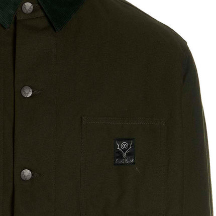 SOUTH2 WEST8 Bicolor Cotton Full-Length Jacket