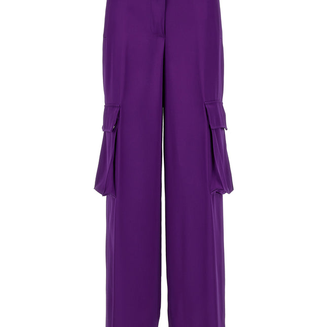 Versace Purple Viscose Cargo Pants