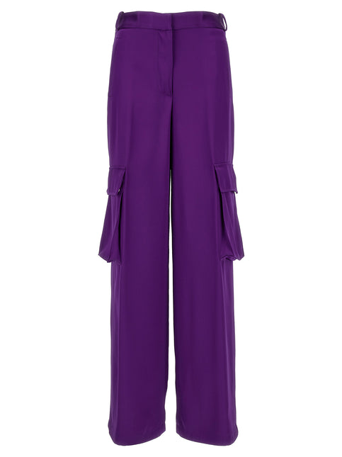 Versace Purple Viscose Cargo Pants