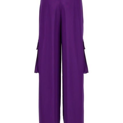 Versace Purple Viscose Cargo Pants