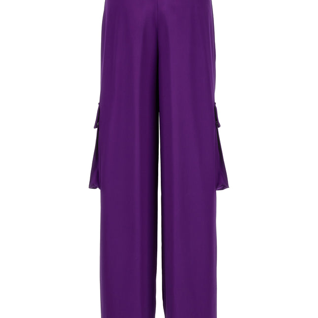 Versace Purple Viscose Cargo Pants