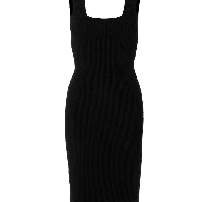 Wardrobe.Nyc Black Cotton Midi Dress