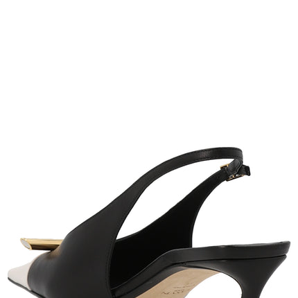 Lanvin Bicolor Goatskin Mid Heel Pumps