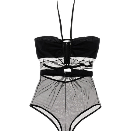 Nensi Dojaka Black Polyamide Bodysuit