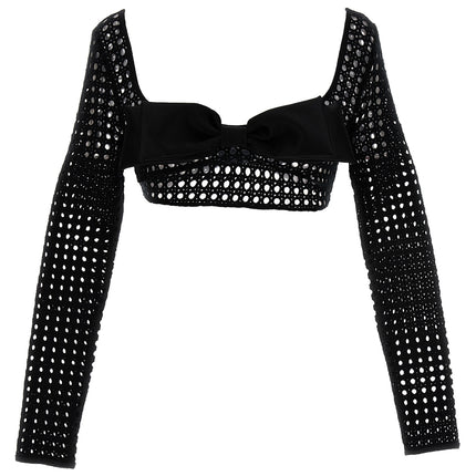 Giambattista Valli Black Polyester Long Sleeve T-Shirt