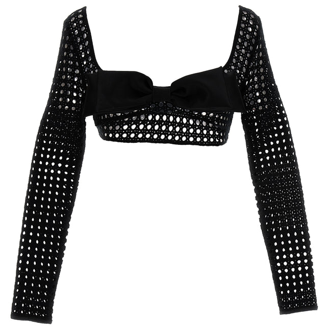 Giambattista Valli Black Polyester Long Sleeve T-Shirt