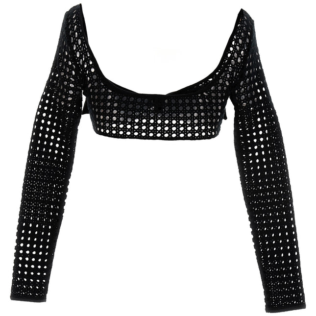 Giambattista Valli Black Polyester Long Sleeve T-Shirt